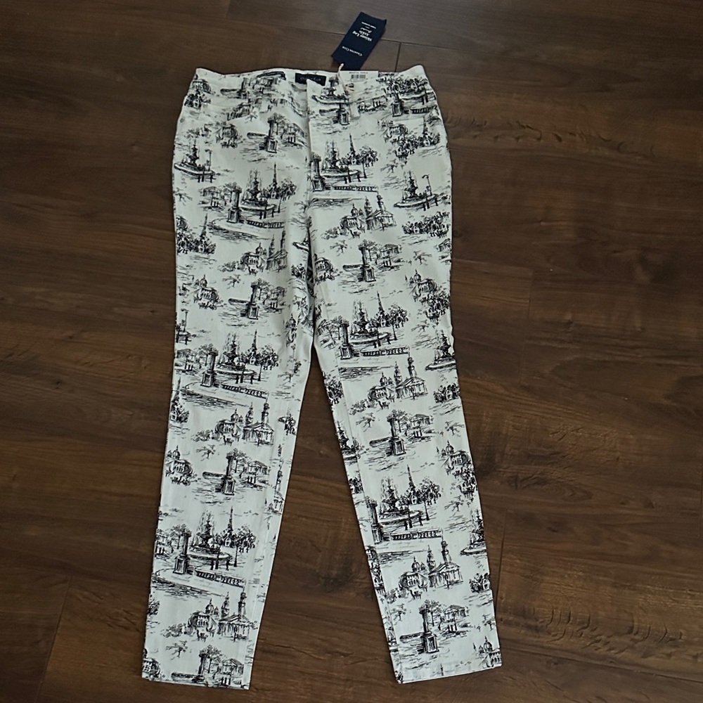 Charter Club Black and White Toile Print Pants